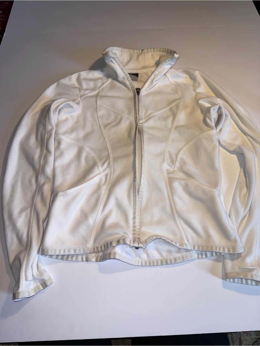 Nike White Therma-FIT Full Zip Active Fleece Jacket - Size M